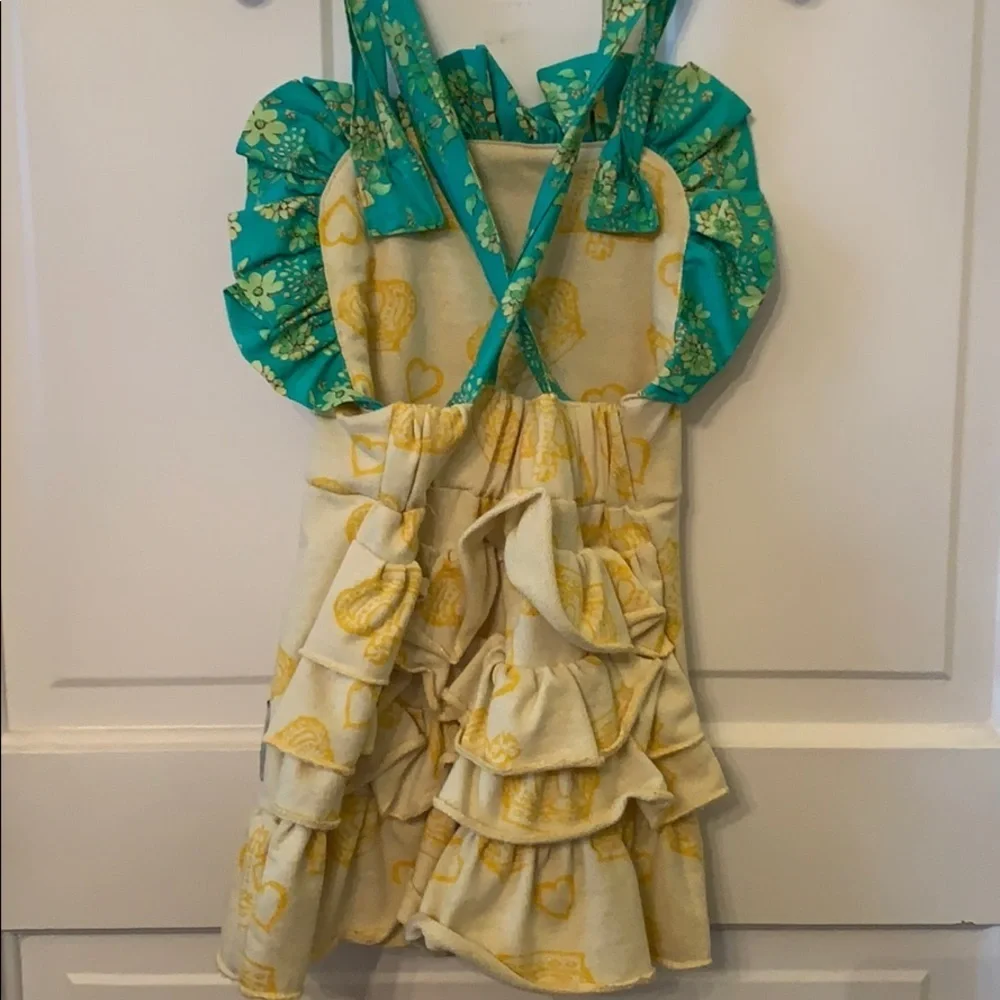 Miss Priss Yellow Sweatshirt Material Shorts Romper. Great Condition. Size 3T